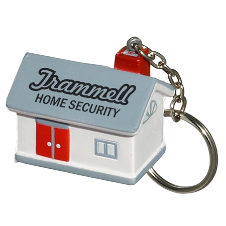 Custom Printed House Key Chain Stress Ball