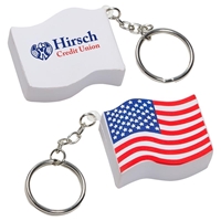 Promotional US Flag Key Chain Stress Ball