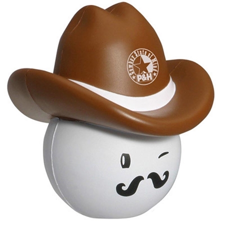 Promotional Cowboy Mad Cap Stress Ball