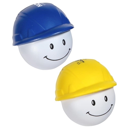Promotional Hard Hat Mad Cap Stress Ball