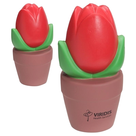 Promotional Tulip In Pot Stress Ball