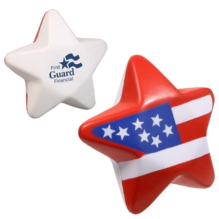 Promotional Patriotic Star Stress Ball