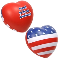 Promotional Patriotic Valentine Heart Stress Ball
