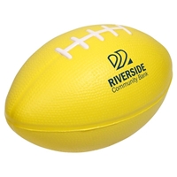 Yellow Imprinted Football Stress Ball