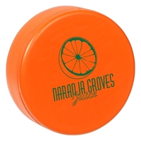 Orange Imprinted Hockey Puck Stress Ball