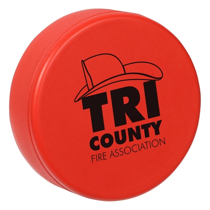 Promotional Hockey Puck Stress Ball with Custom Logo