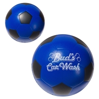 Blue Imprinted Soccer Ball Stress Ball