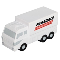 White Imprinted Delivery Truck Stress Ball
