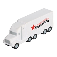 Branded White Semi Truck Stress Ball