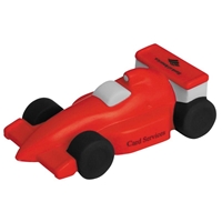 Red Imprinted Race Car Stress Ball