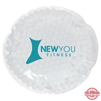 Picture of Custom Printed Round Aqua Pearls Hot/Cold Pack
