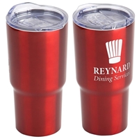 Red Belmont Vacuum Insulated Stainless Steel Travel Tumbler