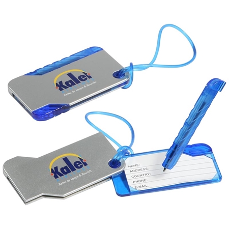 Picture of Custom Printed Hideaway Luggage Tag And Pen