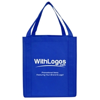 Imprinted Blue Non-Woven Tote Bag