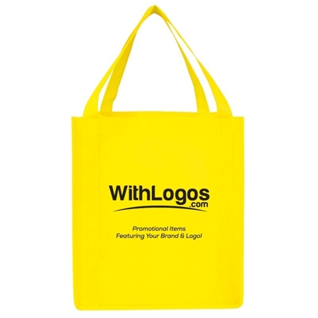 Yellow Imprinted Grocery Tote
