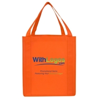 Jumbo Non-woven Grocery Tote - 13"W x 15"H x 10"D with your logo printed in full color