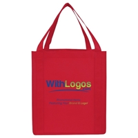 Custom Printed Jumbo Non-woven Grocery Tote - 13"W x 15"H x 10"D