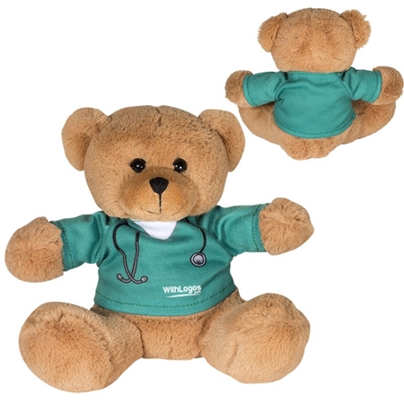 Picture of Custom Printed 7" Doctor or Nurse Plush Bear
