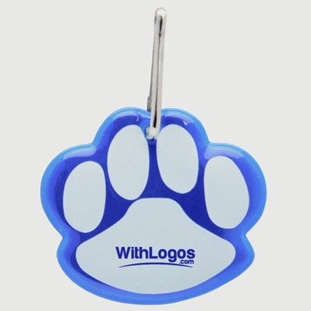 Customized Paw Shaped Reflective Collar Tag