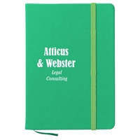 Imprinted Green 5 x 7 Notebook