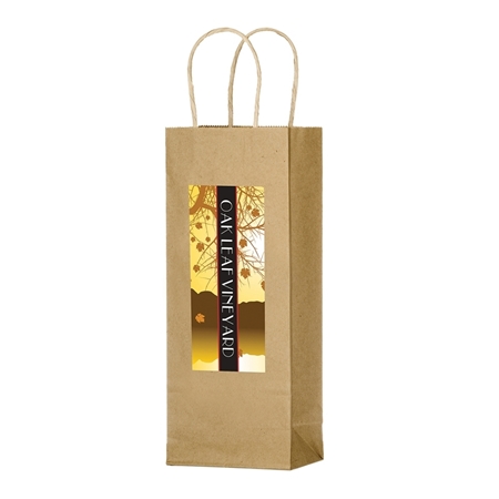 Kraft Paper Wine Bag 5.5x3.25x12.5