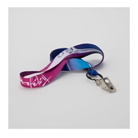 Picture of 3/4" Lanyard with Metal Crimp, Split-Ring & Bulldog Clip