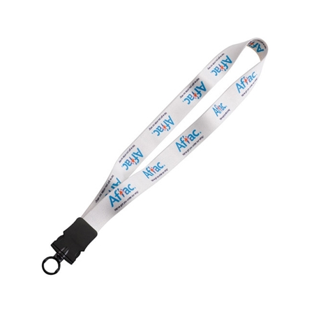 Picture of 1" Stretchy Elastic Lanyard with Plastic Snap-Buckle Release and Plastic O-Ring