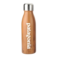Picture of Custom 20 oz Wood Tone Stainless Steel Cola Bottle