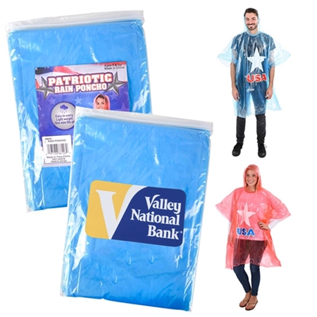 Custom Patriotic Rain Poncho