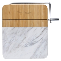 Picture of Custom Marble & Bamboo Cheese Cutting Board with Slicer