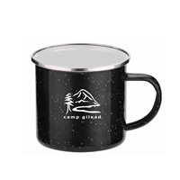 Promotional 16 oz. Black Iron & Stainless Steel Camping Mug