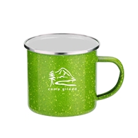 Custom 16 oz. Iron & Stainless Steel Camping Mug in Green