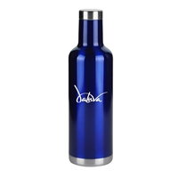 Custom Blue 25. oz. Stainless Steel Wine Bottle