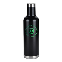 Custom Imprinted Black 25. oz. Stainless Steel Wine Bottle