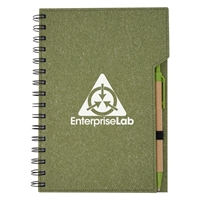 Custom Imprinted Inspire Spiral Notebook in Green