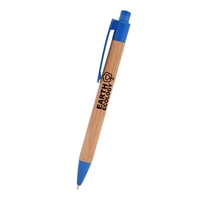 Custom Bamboo Wheat Writer Pen in Blue