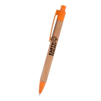 Promotional Orange Bamboo Wheat Writer Pen