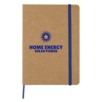 Promotional Custom Eco-Inspired Strap Notebook in Blue