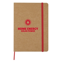 Promotional Red Eco-Inspired Strap Notebook