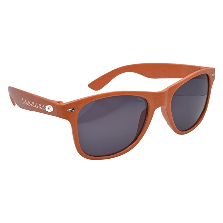 Custom Promotional Orange Wheat Malibu Sunglasses