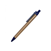 Promotional Recycled Eco Friendly Ballpoint Pen with Blue Accents