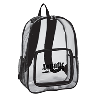 Promotional Clear Backpack in Black