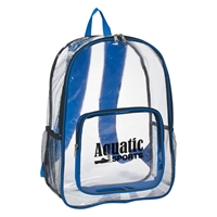 Custom Clear Backpack in Blue