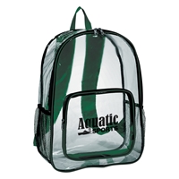 Custom Printed Clear Backpack in Green