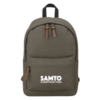 Custom 100% Cotton Backpack in Olive Brown