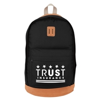 Promotional Black on Brown Custom Printed Nomad Backpack