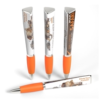 Orange Custom Promotional Ad Pen	