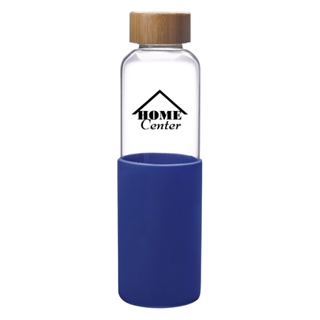 Custom Promotional Blue 18 oz. James Glass Bottle