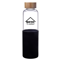 Custom Promotional 18 oz. James Glass Bottle in Black