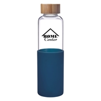 Promotional Custom Navy 18 oz. James Glass Bottle